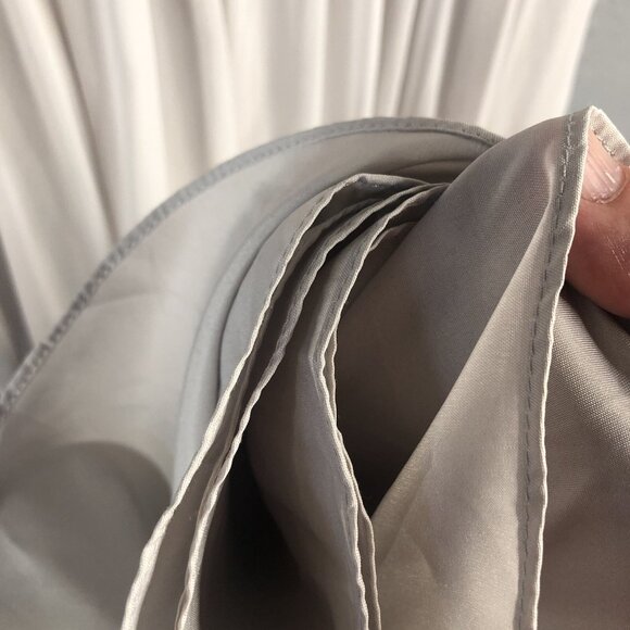 Vivian Diamond Formal Dress Womens 18 Gray Maxi Wedding Ruched Event Occasion - Picture 6 of 16